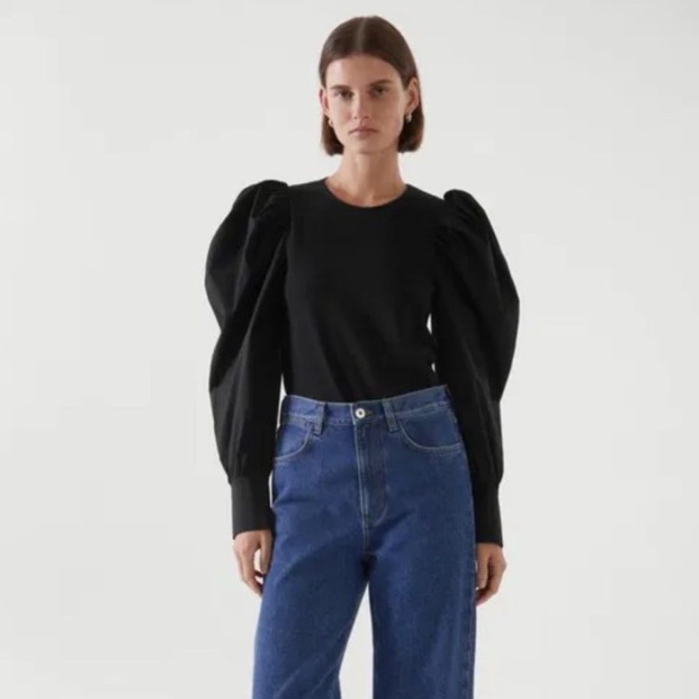 COS Black Long Sleeve Blouse